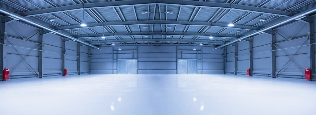 Interior image of industrial warehouse.
